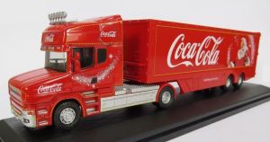 OXF76TCAB004CC - SCANIA T CAB 4x2 con rimorchio 2 assi COCA-COLA Noël