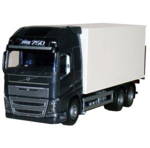 EMEK89113 - VOLVO FH16 6x4 nero con cassone e sponda