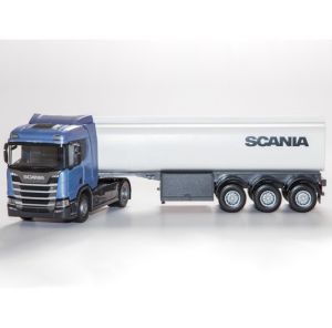 EMEK90600 - SCANIA R450 4x2 blu metallico con rimorchio cisterna a 3 assi