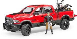 BRU2502 - RAM 2500 Power wagon con moto DUCATI Scrambler e personaggio