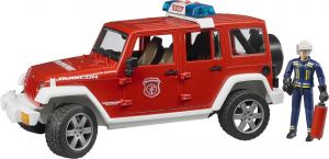 BRU2528 - JEEP Wrangler Pompiere con personaggio Scala: 1/16