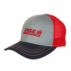 CNH101 - Cappellino CASE IH grigio e nero con maglia rossa