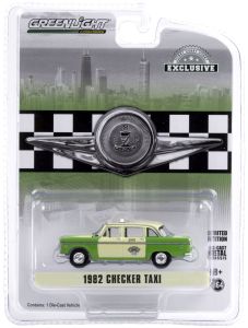 GREEN30208 - CHECKER MOTORS MARATHON A11 1982 taxi verde e panna venduto in blister