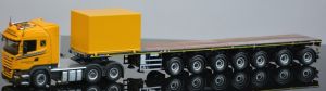 IMC32-0017 - SCANIA R-Streamline Hightline 6x4 BOEKESTIJN con semi pianale a 7 assi e zavorra