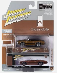 JLCT011-D - OLDSMOBILE 442 cabriolet 1970 marrone della serie COLLECTOR TINS in confezione blister