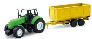 NEW05685C - Trattore verde con cassone ribaltabile giallo