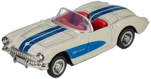 NEW48013G - CHEVROLET Corvette 1957 cabriolet bianca con strisce blu