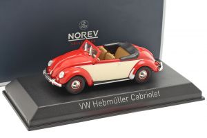 NOREV840022 - VOLKSWAGEN Beatle cabriolet aperta 1949 rossa e beige