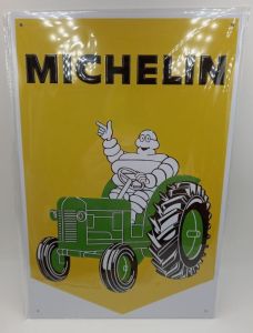 MAGPB208 - Targa in metallo MICHELIN con trattore - 20x30 cm