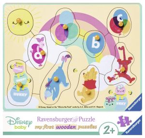 RAV036851 - Puzzle in legno - 8 pezzi - Disney Babies - Winnie the Pooh and Friends - 24 x 21 cm