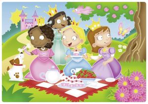 RAV056125 - Puzzle - 12 Pezzi - La principessa e le sue amiche - 19 x 19 cm