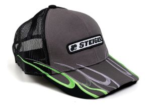 STFL - Cappello STEIGER grigio con retro in mesh nero