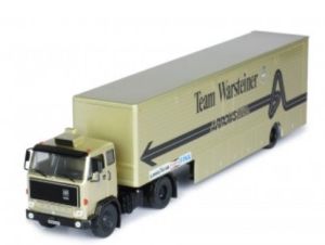 IXOTTR023 - VOLVO F89 4x2 con rimorchio a pianale ribassato 1 Axle Team WARSTEINER