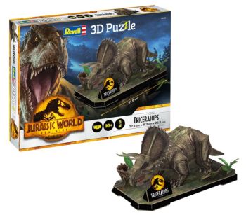 REV00242 - Puzzle 3D 50 pezzi Triceratopo Jurassic World