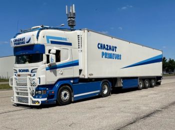 WSI01-3811 - SCANIA R6 TOPLINE 4x2 semirimorchio a 3 assi CHAZAUT PRIMEURS