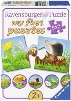 RAV07313 - I miei primi puzzle - 9 puzzle da 2 pezzi - Animali in giardino