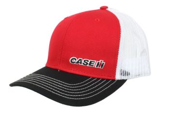 CNH11402 - Cappello CASE IH rosso e nero con retro a rete bianco