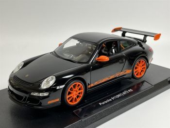 WEL18015NOIR - PORSCHE GT3 rs 2007 Nero con cerchi arancioni