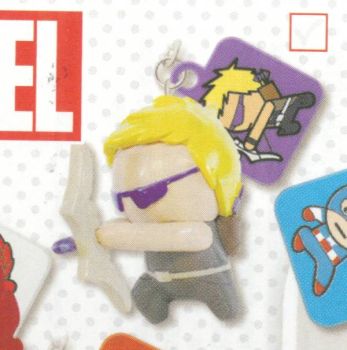 T8884A - Portachiavi con figurine MARVEL con due Stikers - HAWKEYE