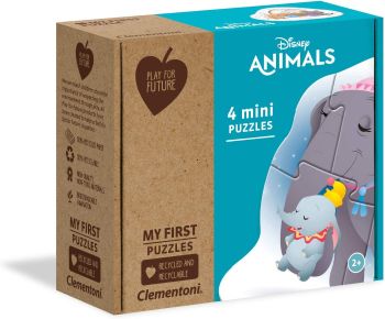 CLE20826 - 4 mini puzzle 3.6.9.12 pezzi ANIMALI DISNEY