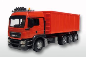 EMEK20898 - MAN TGS LX Camion rettilineo 8x4 con rimorchio a 3 assi rosso