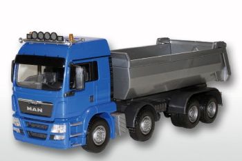 EMEK21694 - Autocarro MAN TGS M 8x4 blu con cassone ribaltabile