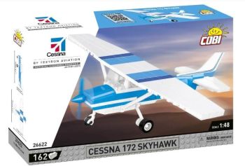 COB26622 - Aeromobile CESSNA 172 Skyhawk bianco e blu - 162 pezzi