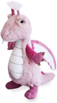 HO2964 - Drago rosa di peluche 30 cm