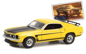 GREEN30373 - 1969 FORD Mustang Boss 302 UNITED STATES POSTAL SERVICE in blister