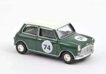 NOREV310525 - 1964 MINI COOPER S Verde mandorla con numero 74