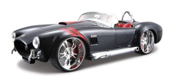 MST31325ZW - SHELBY Cobra 427 Nero con strisce rosse