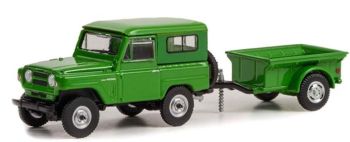 GREEN32250-A - 1972 NISSAN Patrol con rimorchio per il trasporto di merci 1 asse in bolla