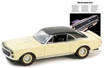 GREEN39140-C - CHEVROLET Camaro SS/RS 1967 Beige della serie VINTAGE AD CARS in blister