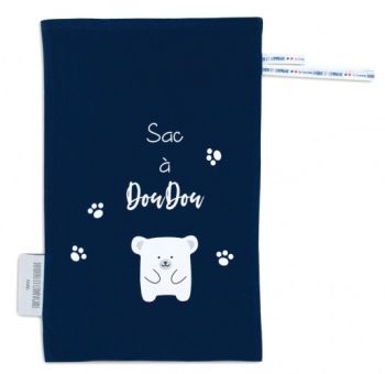 DC3767-4 - MON SAC A DOUDOU in cotone - divertente Blu Navy