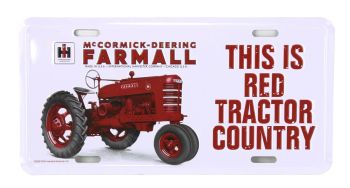 42068 - Targa in metallo IH Farmall M - This is Red Tractor Country - 30 x 15 cm