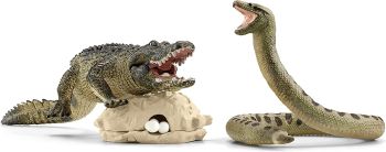 SHL42625 - Figurine dal mondo degli animali selvatici - Duello tra alligatori e anaconda