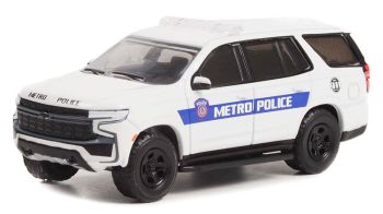 GREEN43000-F - CHEVROLET Tahoe Police Porsuit 2021 Auto della polizia della metropolitana di Houston in blister