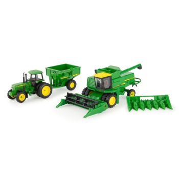 ERT45821 - Mietitrice JOHN DEERE 7720 con rimorchio JOHN DEERE 4555 e 500 cereali