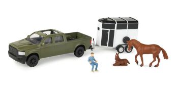 ERT47599 - Pick-up verde con furgone e carattere