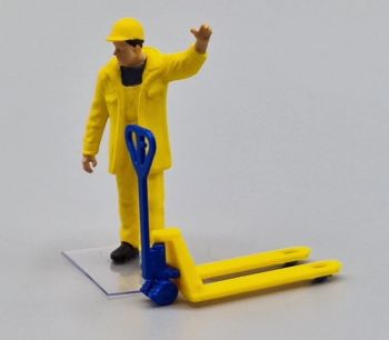 MSM5474/01 - Transpallet miniaturizzato giallo e blu