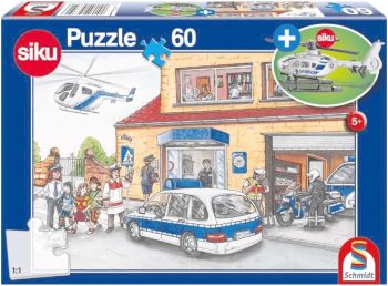 SCM56351 - Puzzle da 60 pezzi Stazione di polizia con elicottero