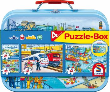 SCM56508 - 4 puzzle 26 e 48 pezzi Mezzi di trasporto