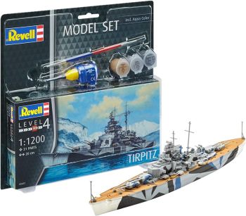 REV65822 - SET MODELLO - Barca TIRPITZ con vernice da assemblare