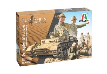 ITA6593 - Carro armato Pz.IV F1/F2/G con fanteria Afrika Korps da assemblare e dipingere