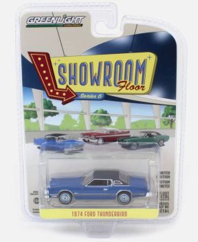 GREEN68060-C - FORD Thunderbird 1974 blu della serie SHOWROOM FLOOR in blister