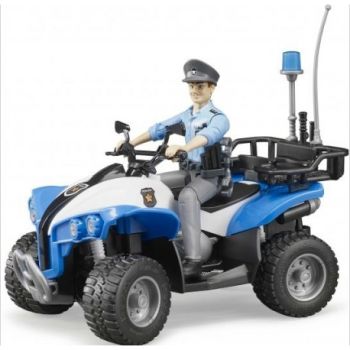 BRU63010 - Quad polizia con poliziotto Scala: 1/16