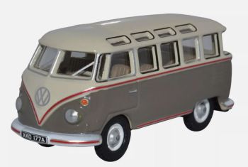 OXF76VWS009 - Autobus VOLKSWAGEN Tipo 1 Samba grigio topo e bianco