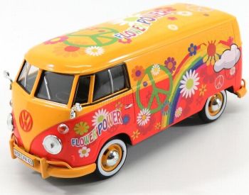 MMX79563ORANGE - Furgone VOLKSWAGEN Tipo 2 T1 Flower Power arancione