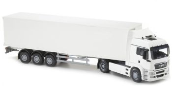 EMEK82092 - MAN TGS LX 4x2 con rimorchio bianco a 3 assi