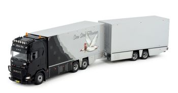 TEK83180 - SCANIA S HIGHLINE 6x2 rigida con rimorchio a 2 assi SAM STAR FLOWERS